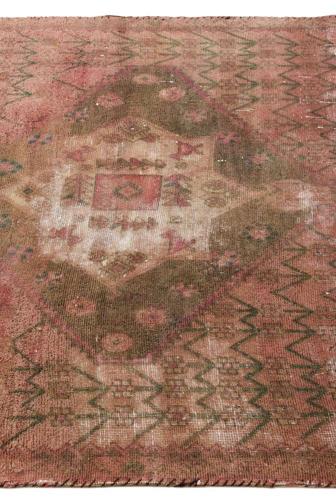 3' 9 x 10' 4 Hand Knotted Ultra Vintage Persian Wool Runner Rug