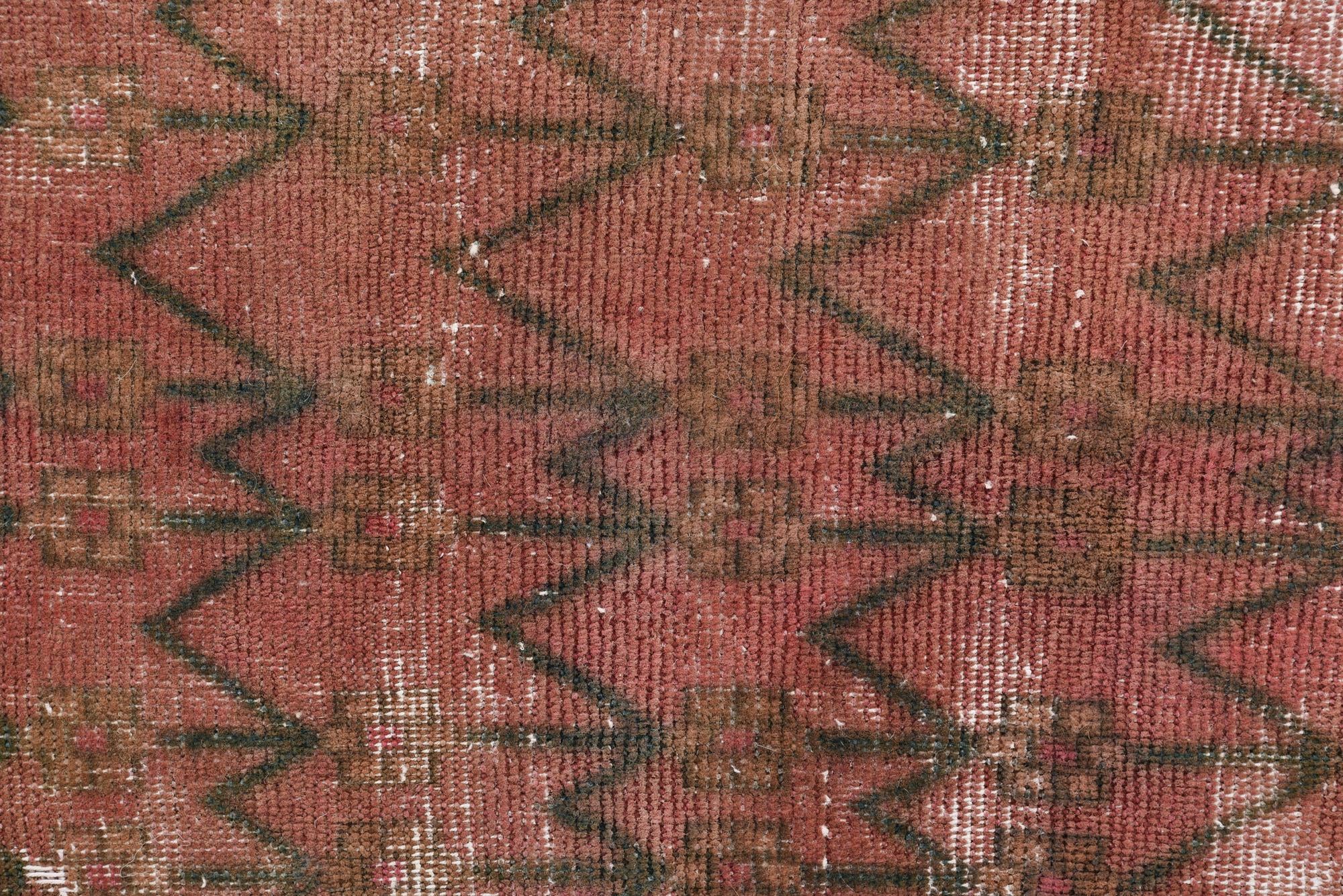 3' 9 x 10' 4 Hand Knotted Ultra Vintage Persian Wool Runner Rug