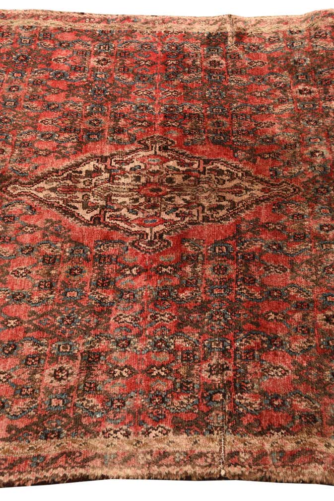 4' 2 x 9' Hand Knotted Ultra Vintage Persian Wool Runner Rug