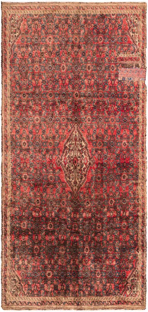 4' 2 x 9' Hand Knotted Ultra Vintage Persian Wool Runner Rug