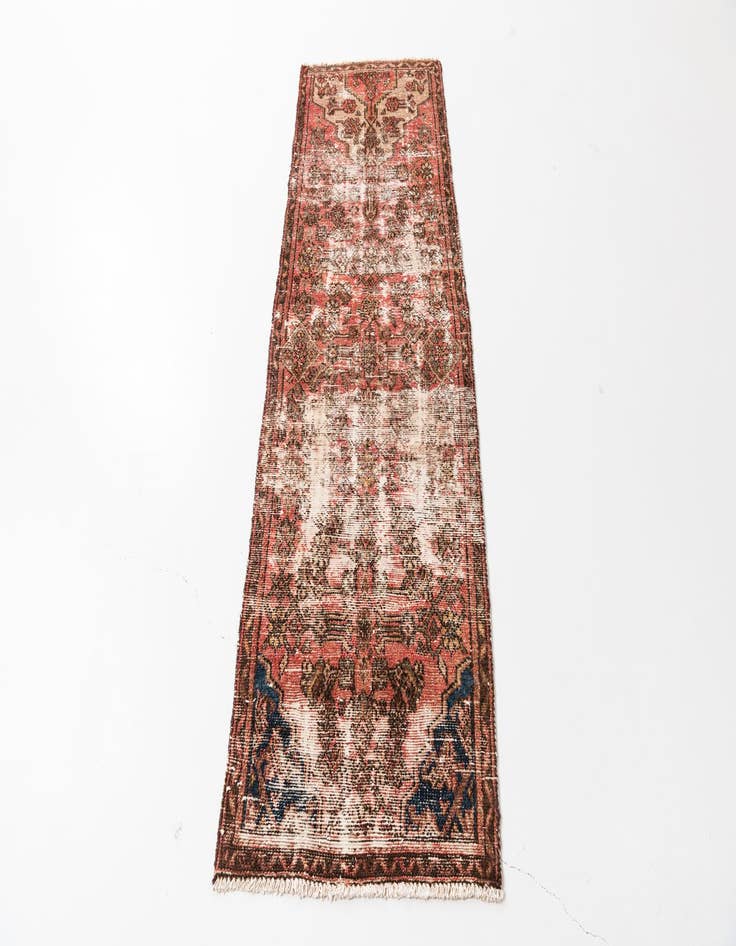 Detail image of 2' 4 x 6' 9  Hand Knotted Ultra Vintage Persian Wool Runner Rug