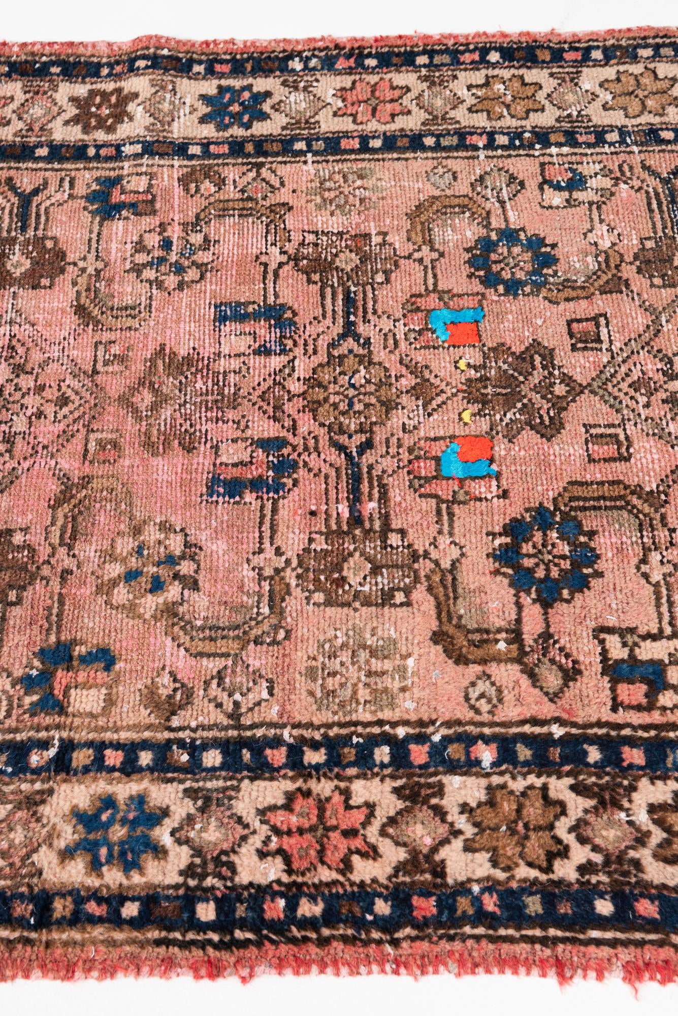 3' 5 x 10' Hand Knotted Ultra Vintage Persian Wool Runner Rug
