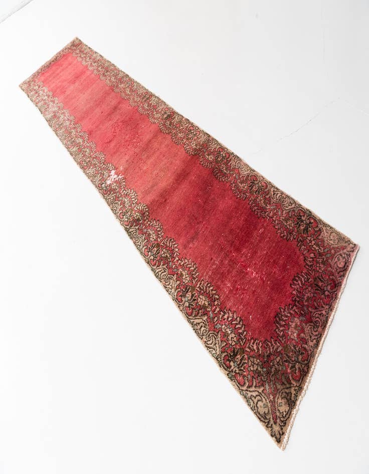 Detail image of 2' 9 x 12' 4  Hand Knotted Ultra Vintage Persian Wool Runner Rug