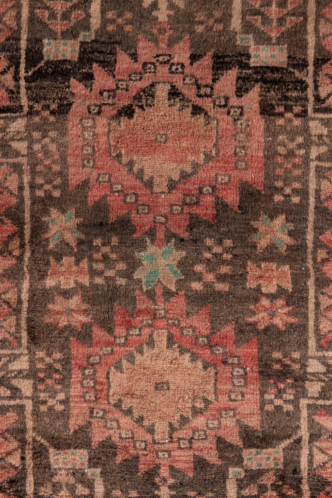 4' 2 x 9' 2 Hand Knotted Ultra Vintage Persian Wool Runner Rug