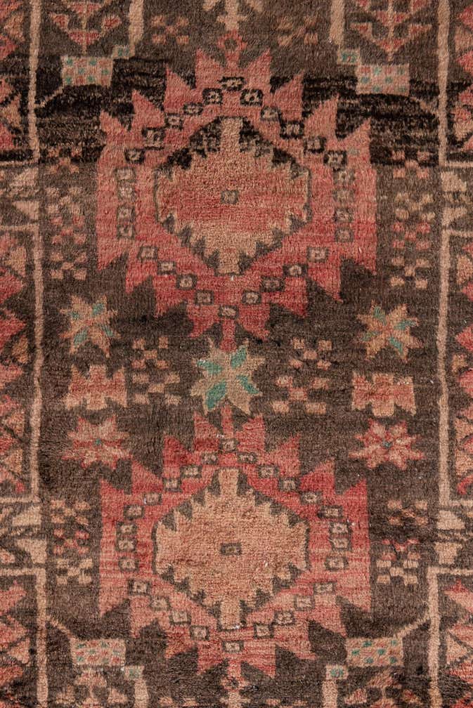 4' 2 x 9' 2 Hand Knotted Ultra Vintage Persian Wool Runner Rug