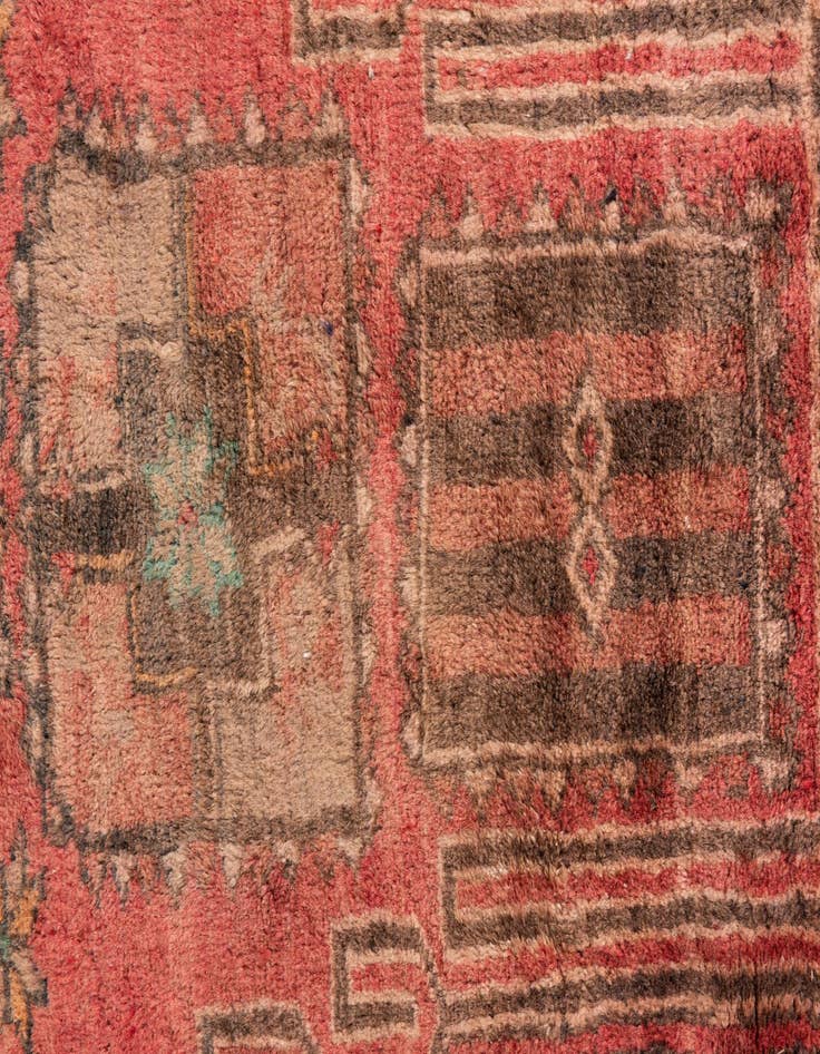 Detail image of 4' 2 x 9' 2  Hand Knotted Ultra Vintage Persian Wool Runner Rug
