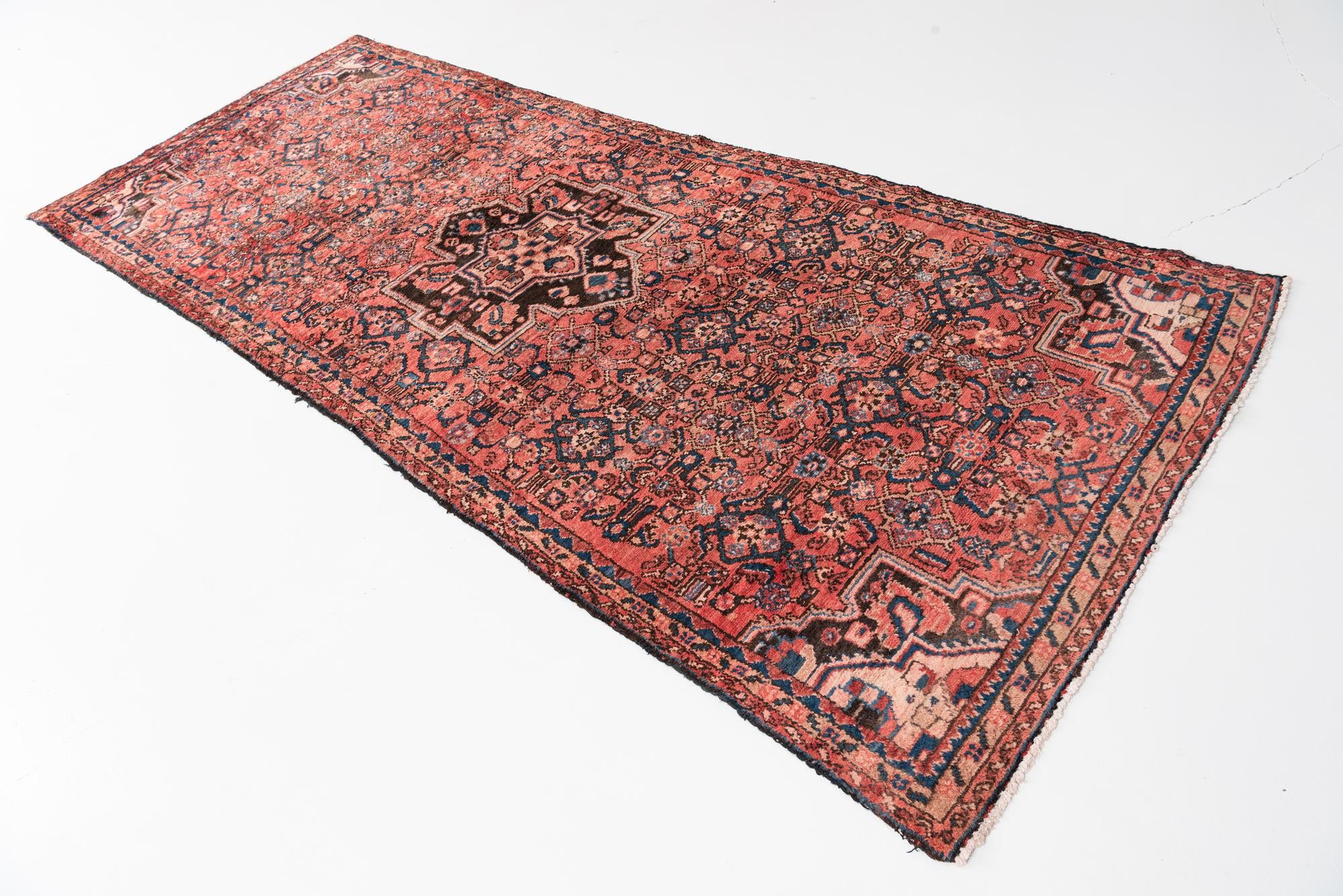 3' 10 x 9' 6 Hand Knotted Ultra Vintage Persian Wool Runner Rug