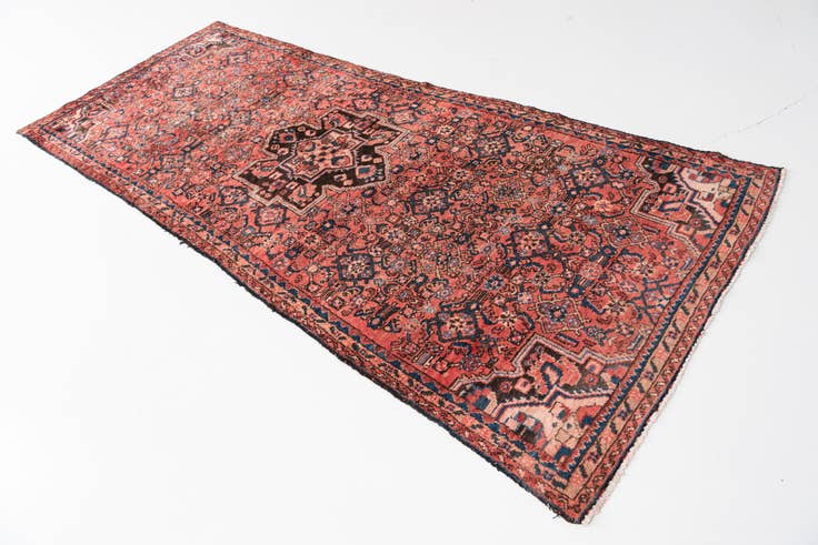 Detail image of 3' 10 x 9' 6 Hand Knotted Ultra Vintage Persian Wool Runner Rug