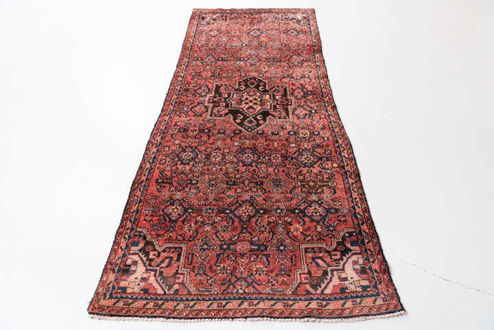 3' 10 x 9' 6 Hand Knotted Ultra Vintage Persian Wool Runner Rug