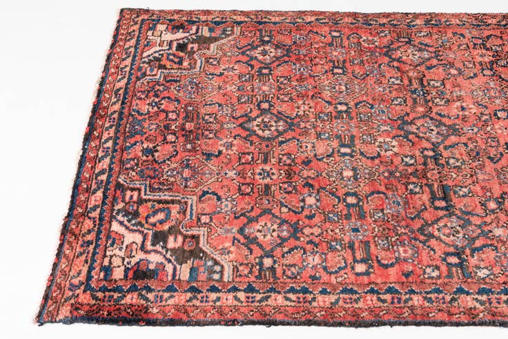 Detail image of 3' 10 x 9' 6 Hand Knotted Ultra Vintage Persian Wool Runner Rug