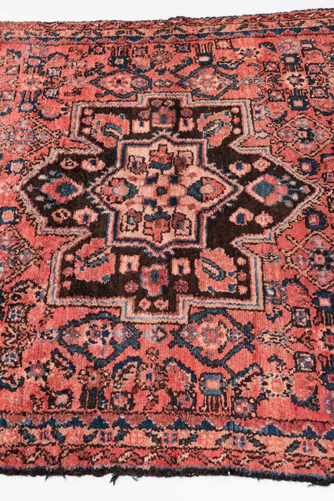 3' 10 x 9' 6 Hand Knotted Ultra Vintage Persian Wool Runner Rug