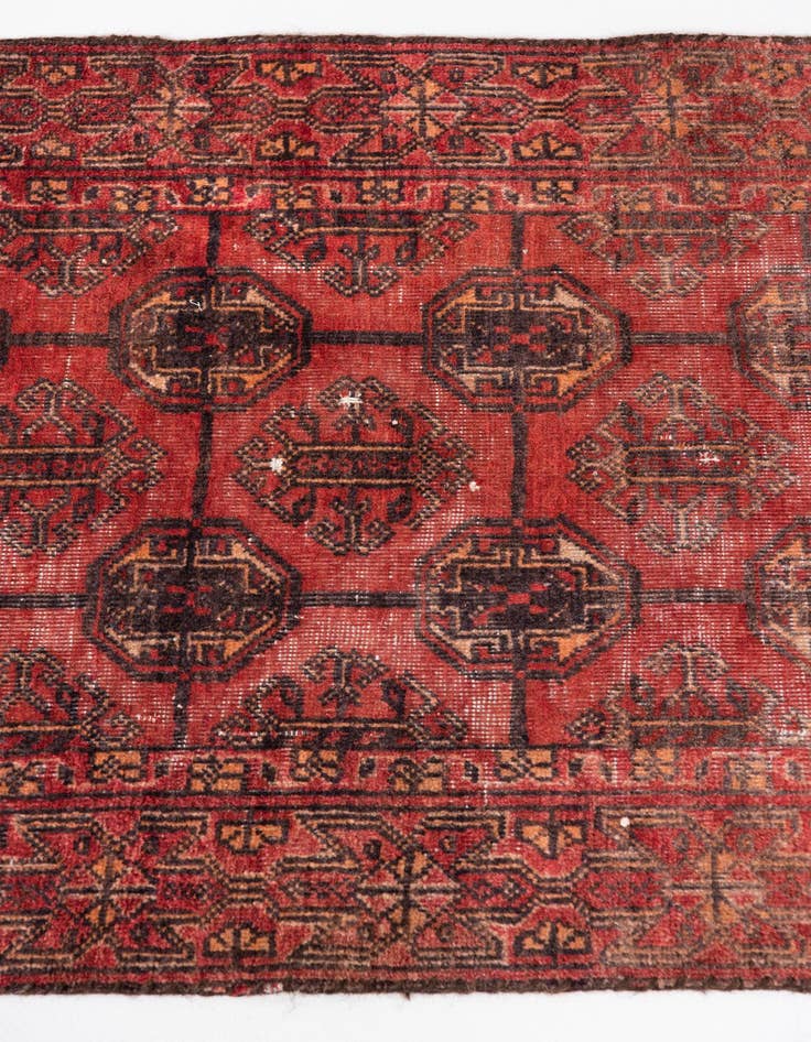 Detail image of 2' 1 x 4' Hand Knotted Ultra Vintage Persian Wool Runner Rug