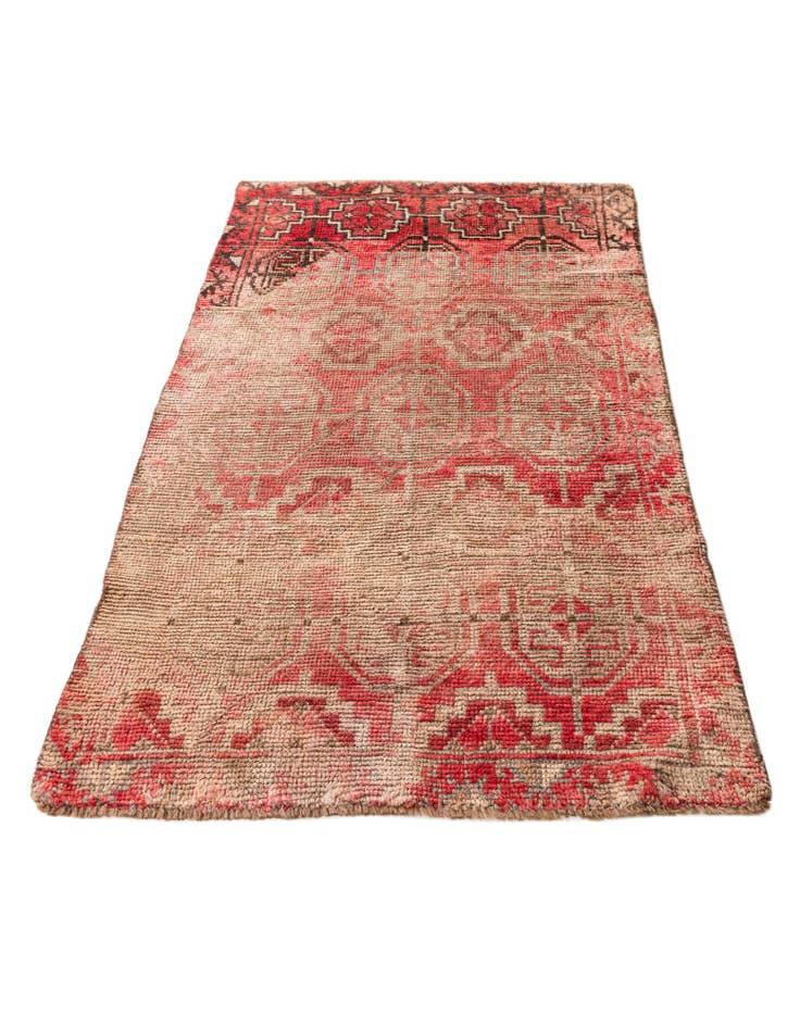 Detail image of 3' 3 x 5' 5 Hand Knotted Ultra Vintage Persian Wool Runner Rug
