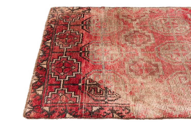 Detail image of 3' 3 x 5' 5 Hand Knotted Ultra Vintage Persian Wool Runner Rug