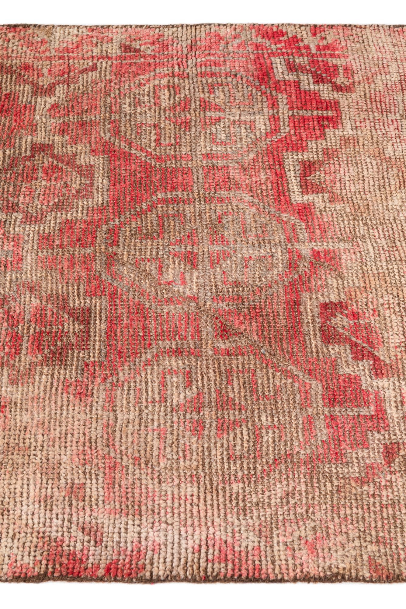 3' 3 x 5' 5 Hand Knotted Ultra Vintage Persian Wool Runner Rug