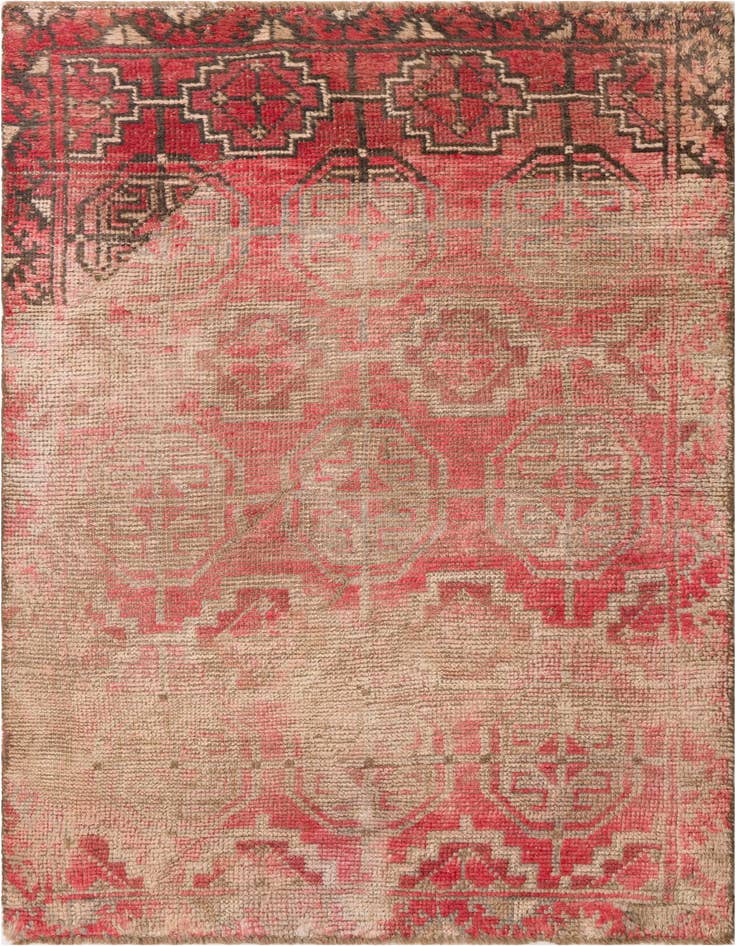 Detail image of 3' 3 x 5' 5 Hand Knotted Ultra Vintage Persian Wool Runner Rug