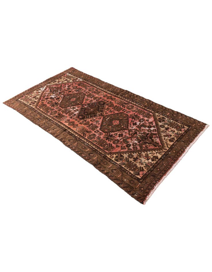Detail image of 3' 2 x 6' 1 Hand Knotted Ultra Vintage Persian Wool Runner Rug