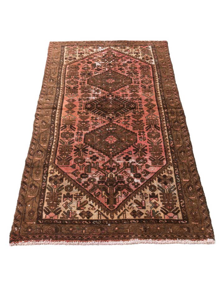 3' 2 x 6' 1 Hand Knotted Ultra Vintage Persian Wool Runner Rug