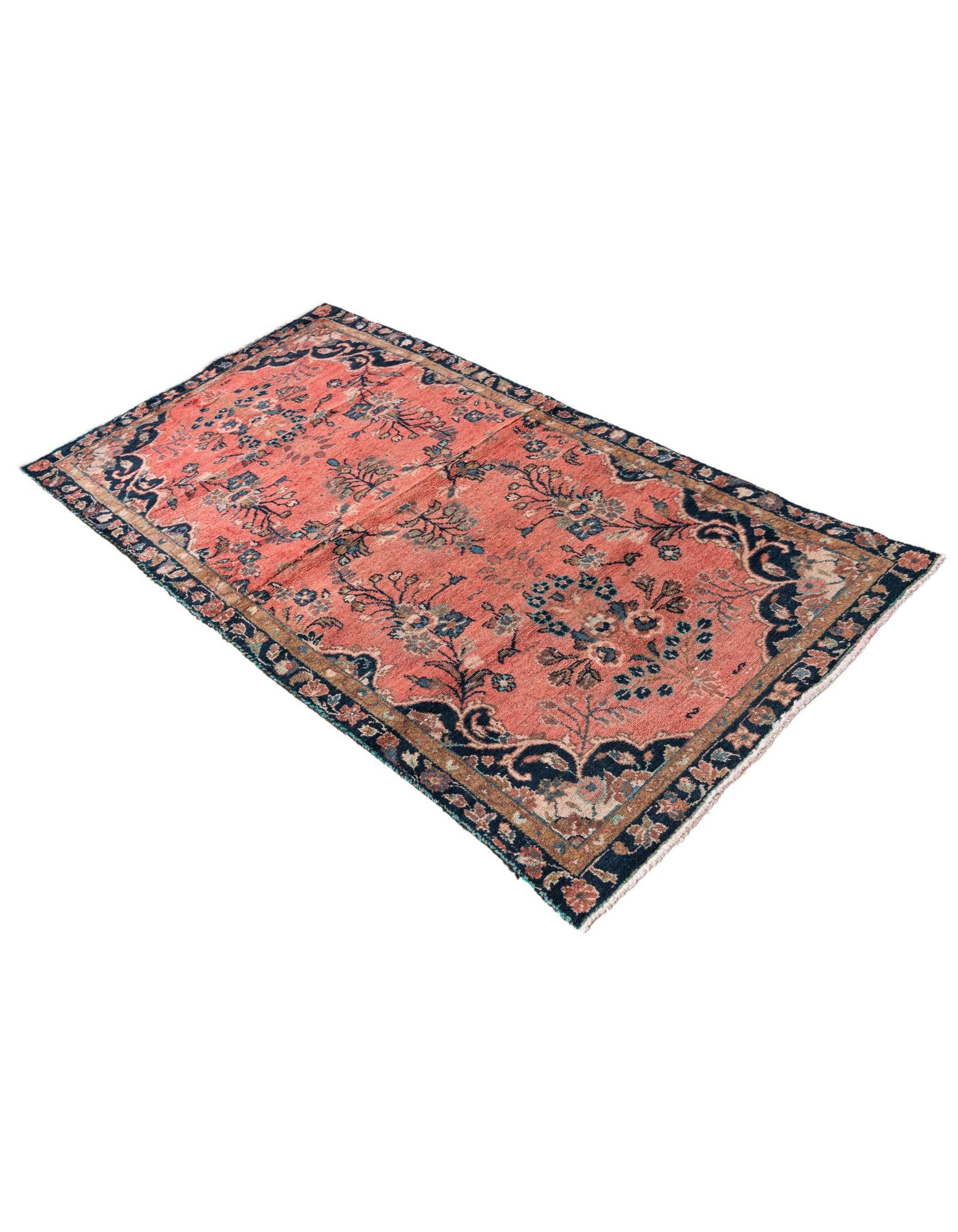 3' 3 x 6' 4 Hand Knotted Ultra Vintage Persian Wool Runner Rug