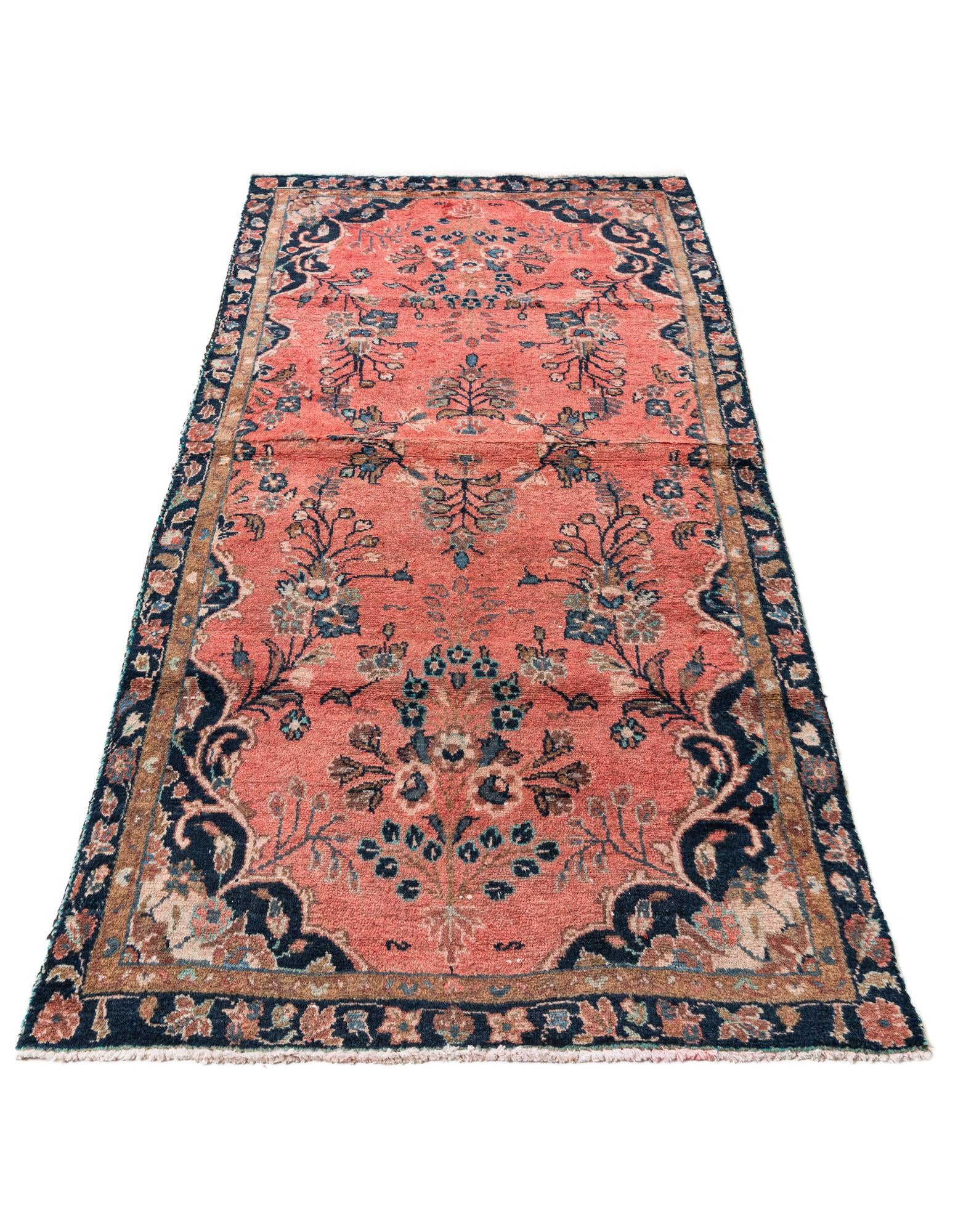 3' 3 x 6' 4 Hand Knotted Ultra Vintage Persian Wool Runner Rug