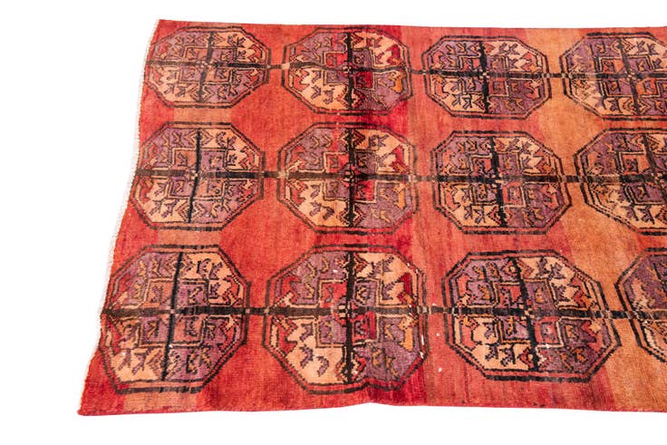Detail image of 3' 3 x 7' 5 Hand Knotted Ultra Vintage Persian Wool Runner Rug