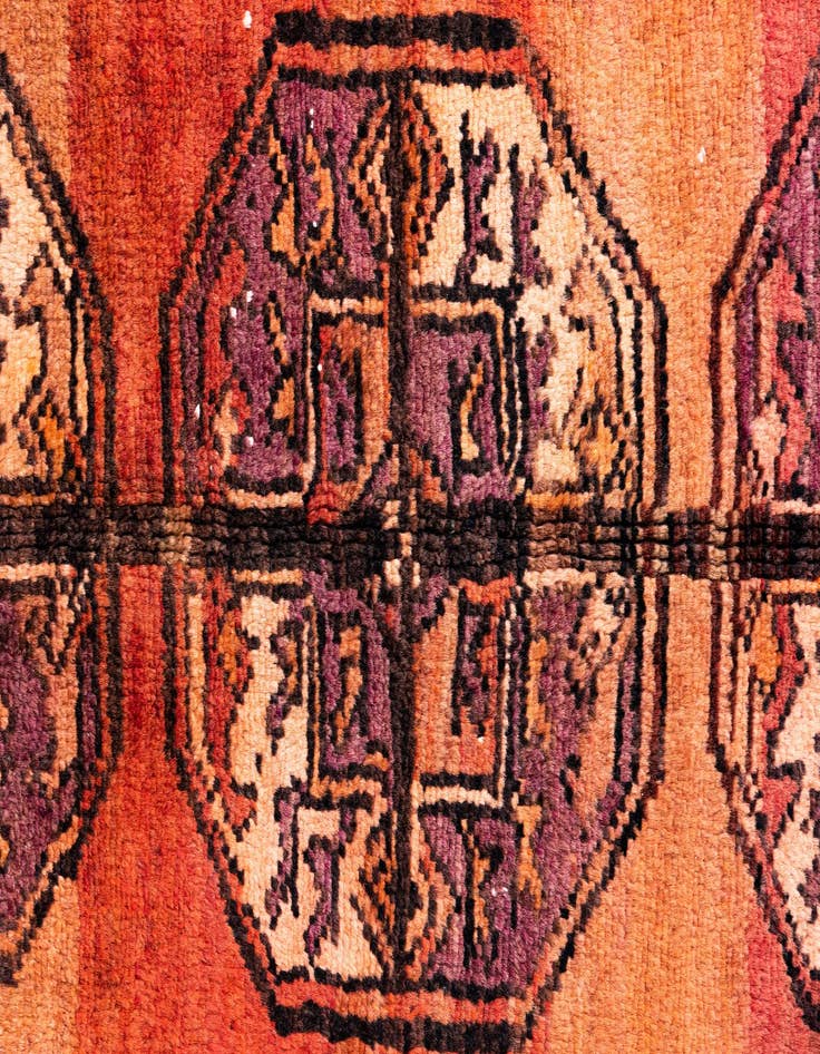 Detail image of 3' 3 x 7' 5  Hand Knotted Ultra Vintage Persian Wool Runner Rug