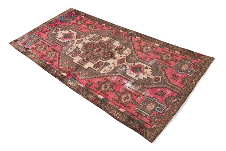 Detail image of 3' x 6' 2 Hand Knotted Ultra Vintage Persian Wool Runner Rug