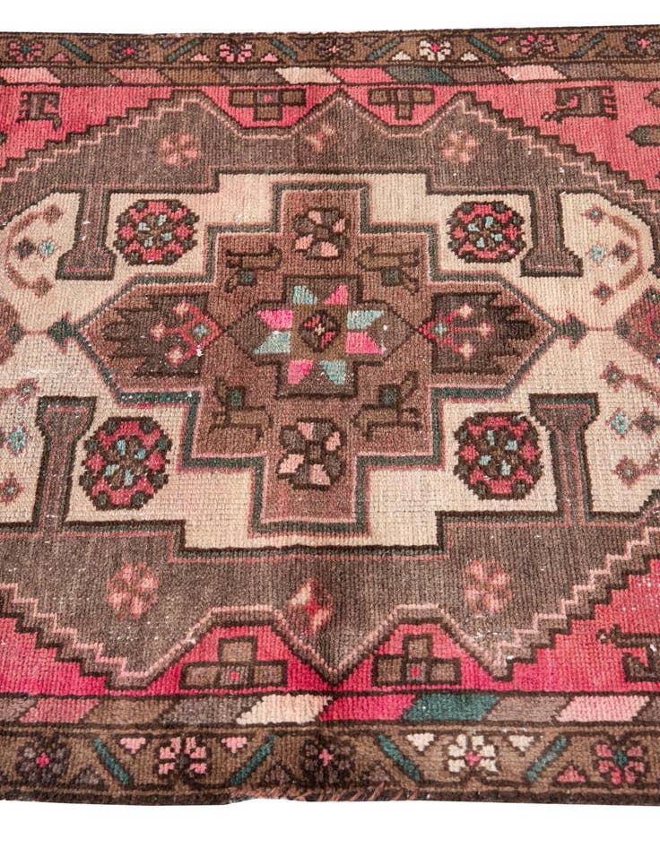Detail image of 3' x 6' 2  Hand Knotted Ultra Vintage Persian Wool Runner Rug