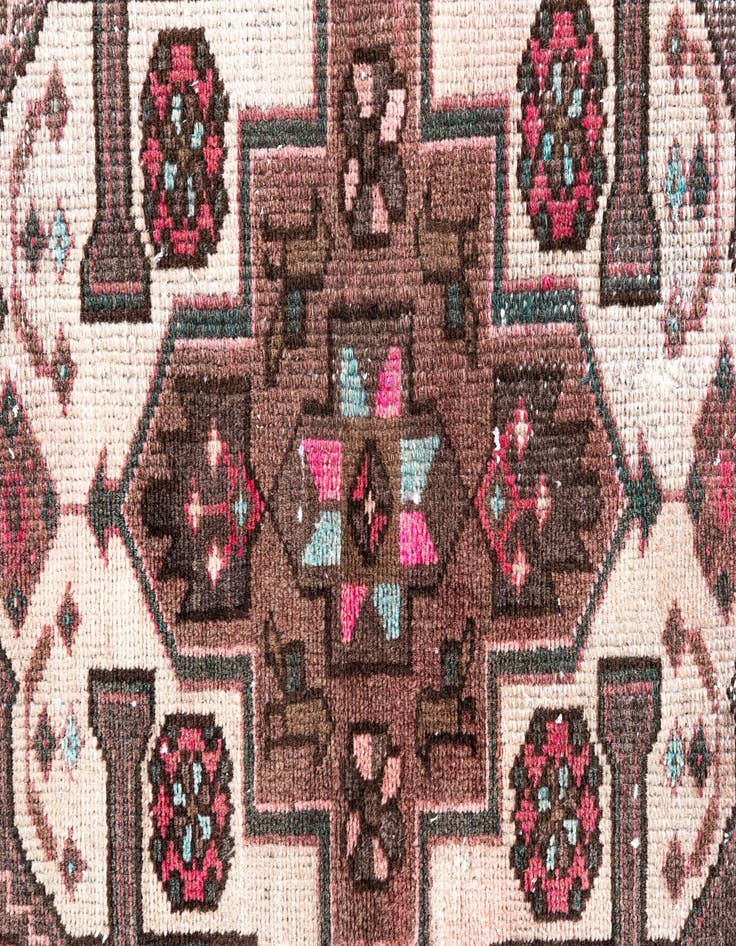 Detail image of 3' x 6' 2  Hand Knotted Ultra Vintage Persian Wool Runner Rug