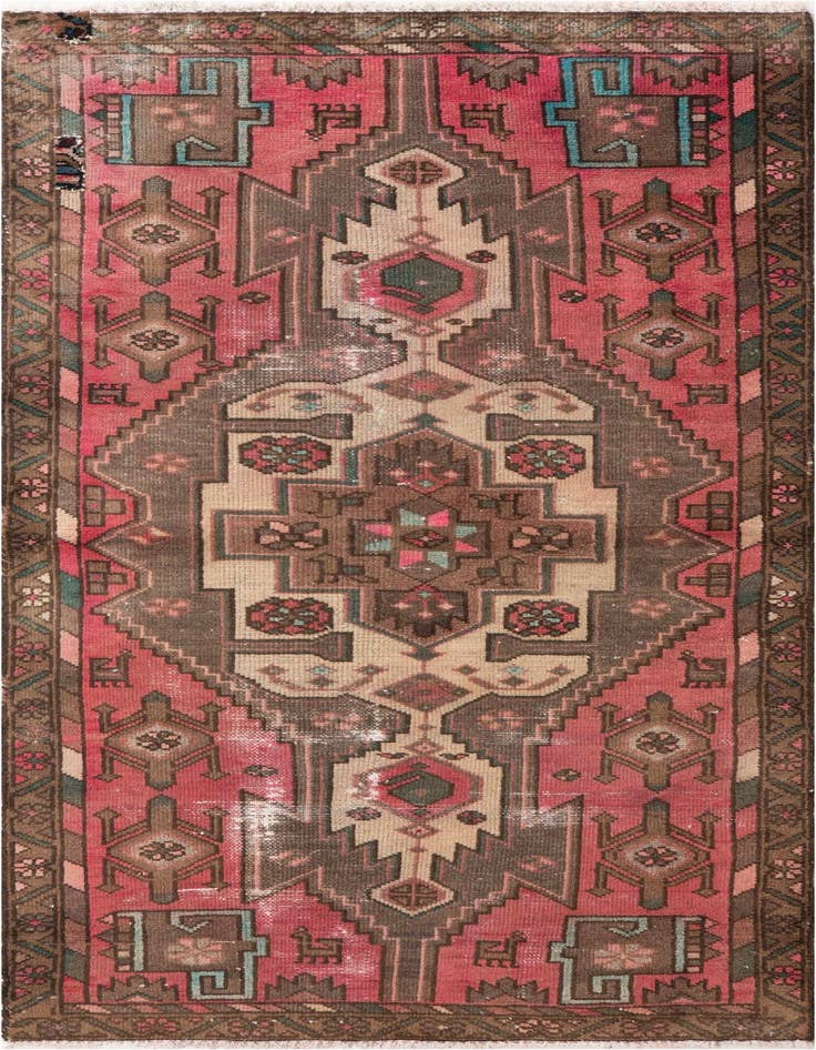 Detail image of 3' x 6' 2 Hand Knotted Ultra Vintage Persian Wool Runner Rug