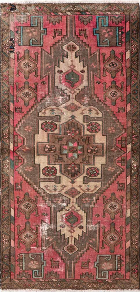 3' x 6' 2 Hand Knotted Ultra Vintage Persian Wool Runner Rug