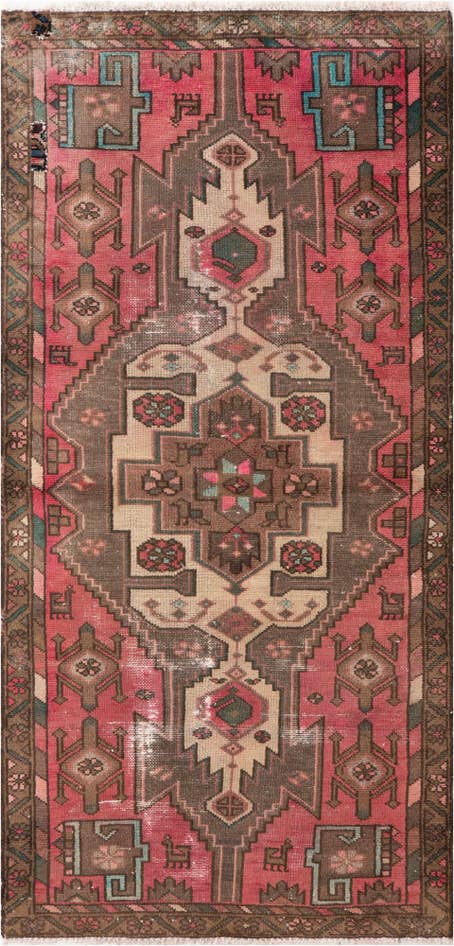 Detail image of 3' x 6' 2 Hand Knotted Ultra Vintage Persian Wool Runner Rug