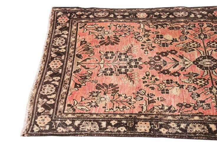 Detail image of 3' 3 x 10' Hand Knotted Ultra Vintage Persian Wool Runner Rug