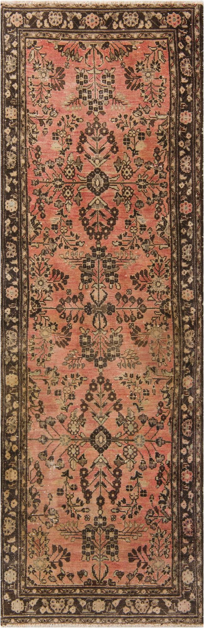 3' 3 x 10' Hand Knotted Ultra Vintage Persian Wool Runner Rug