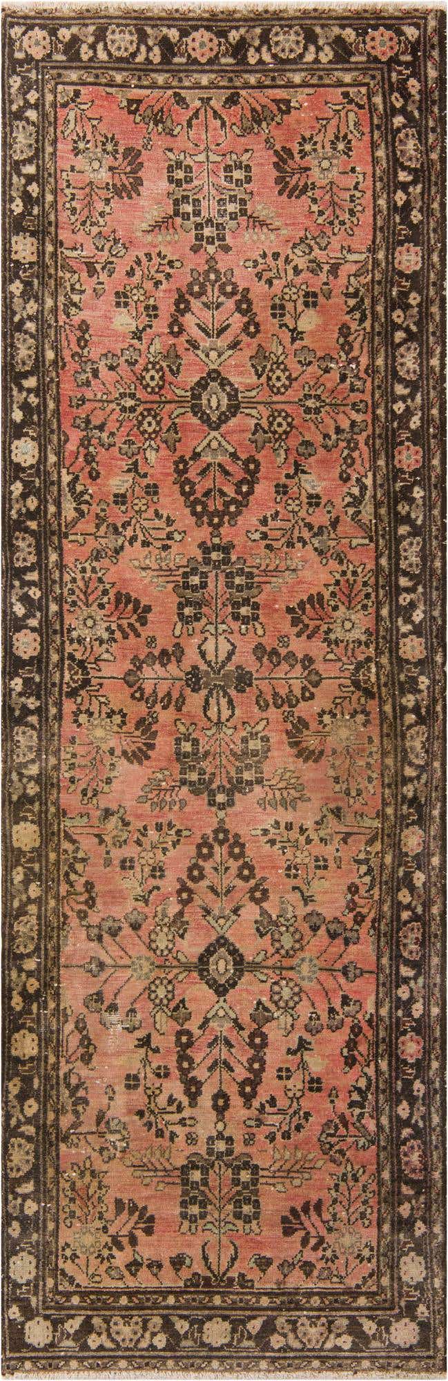 3' 3 x 10' Hand Knotted Ultra Vintage Persian Wool Runner Rug