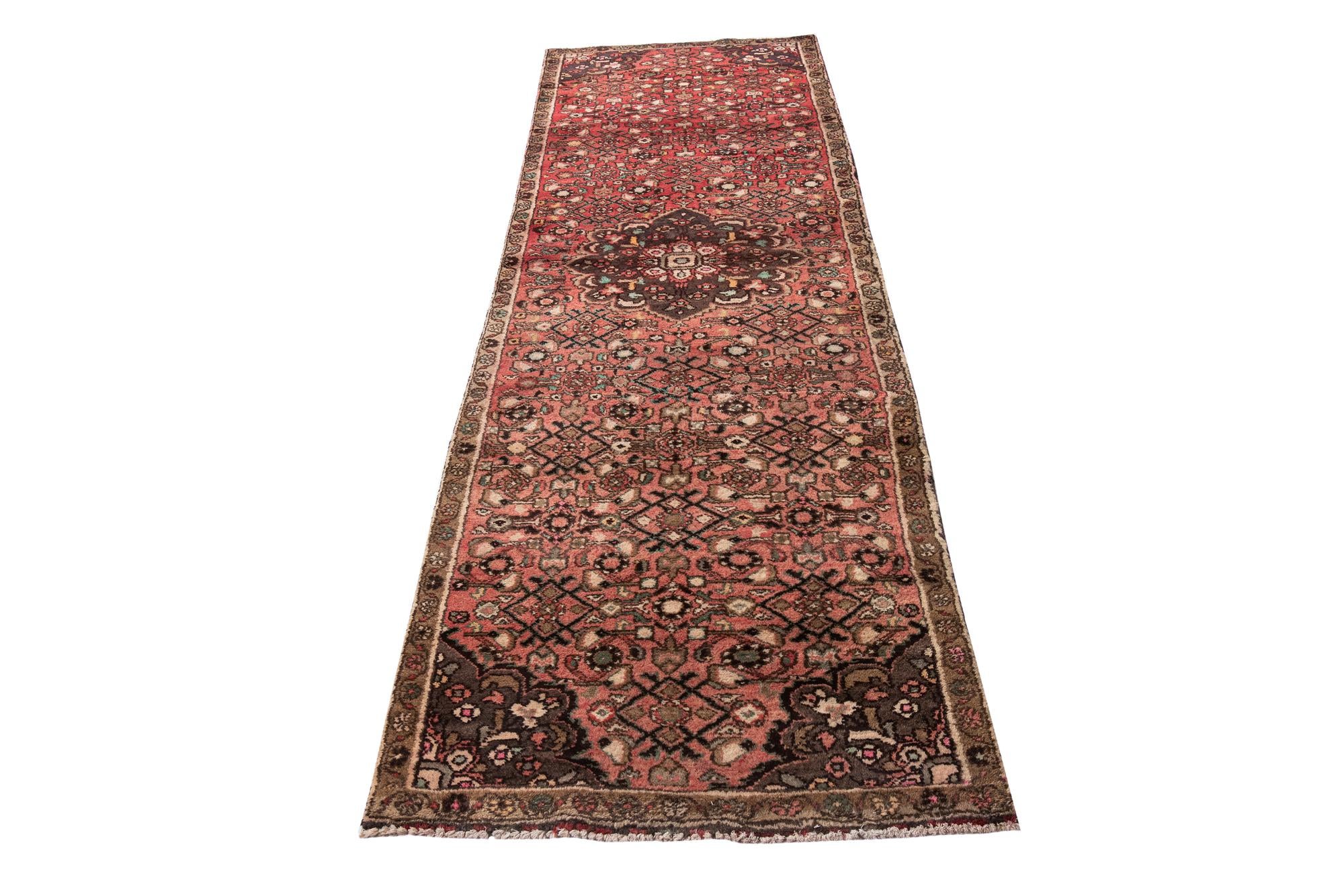 3' 2 x 9' 7 Hand Knotted Ultra Vintage Persian Wool Runner Rug
