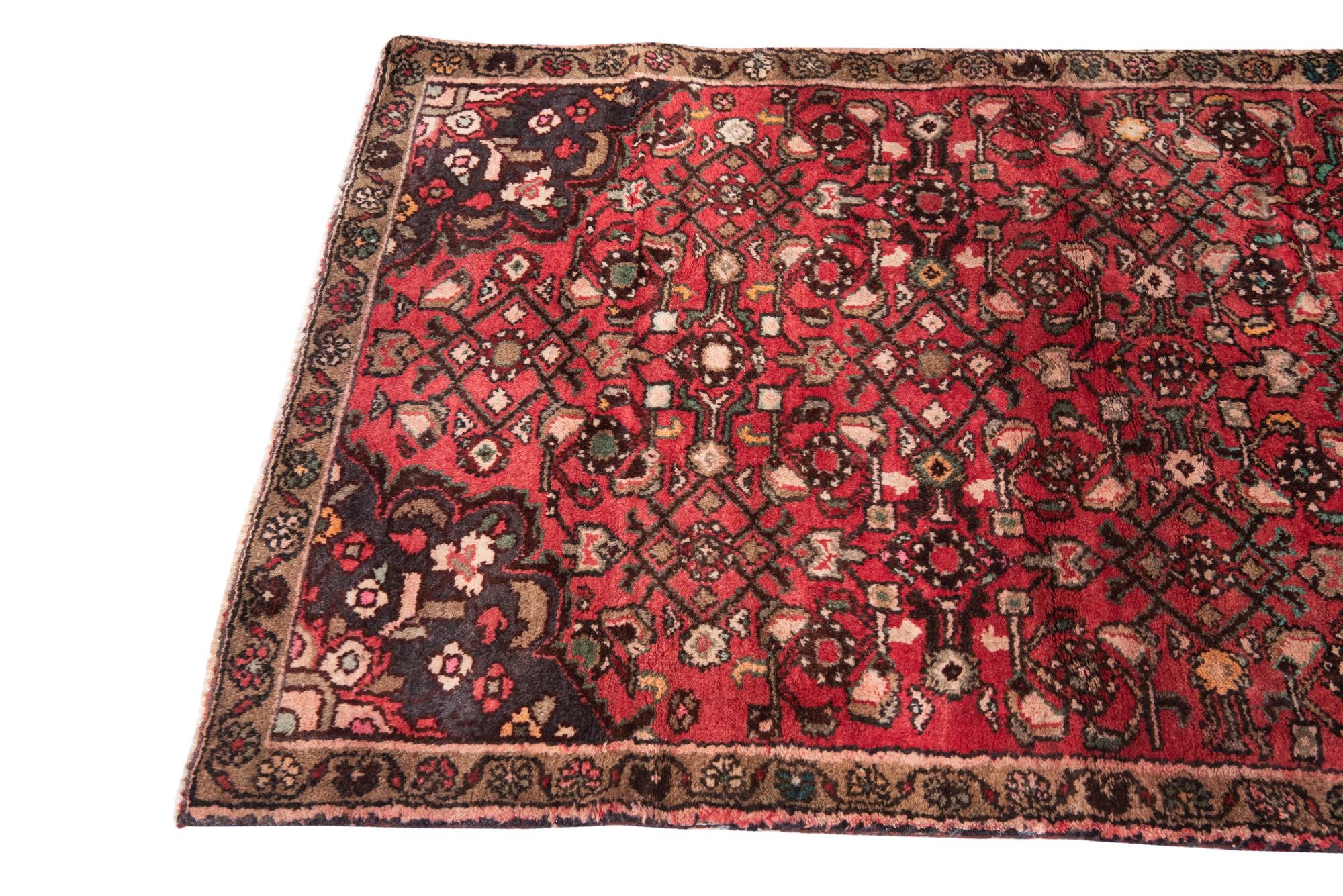 3' 2 x 9' 7 Hand Knotted Ultra Vintage Persian Wool Runner Rug
