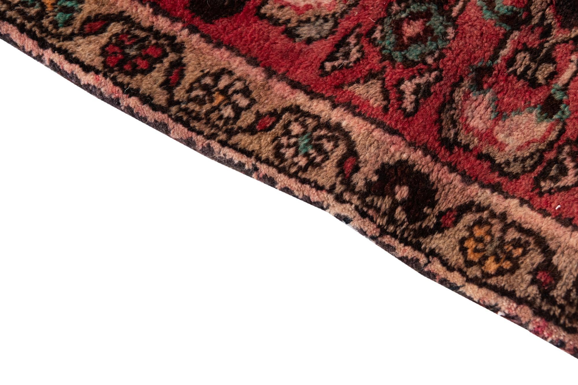 3' 2 x 9' 7 Hand Knotted Ultra Vintage Persian Wool Runner Rug