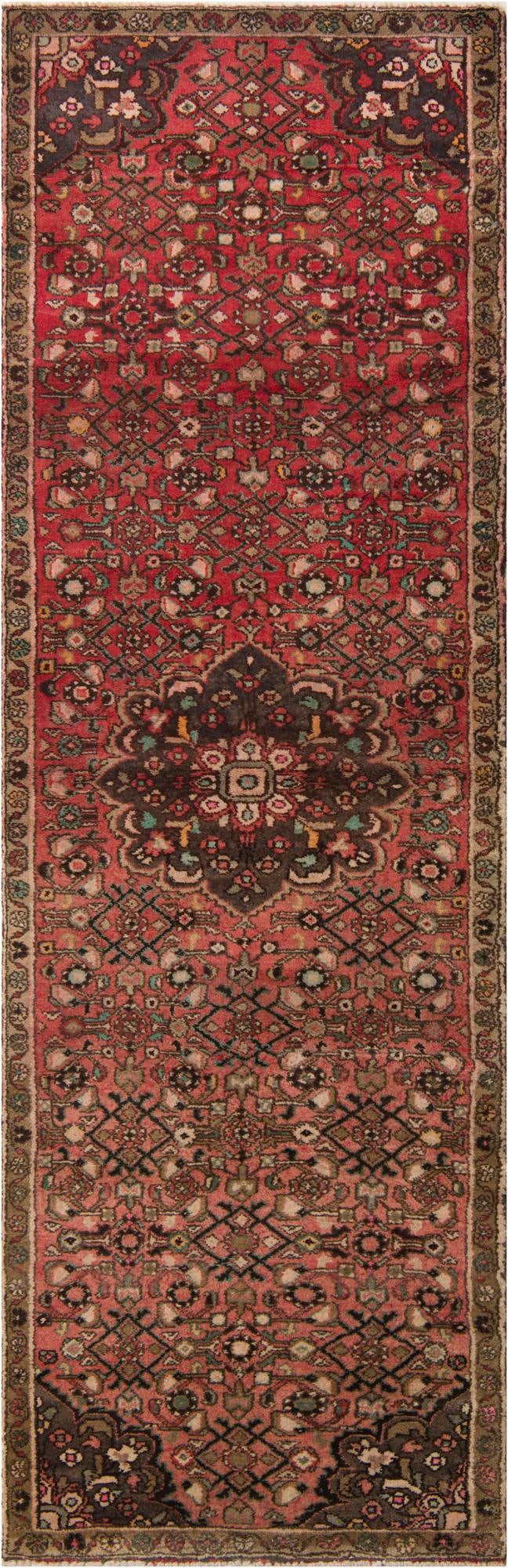 3' 2 x 9' 7 Hand Knotted Ultra Vintage Persian Wool Runner Rug
