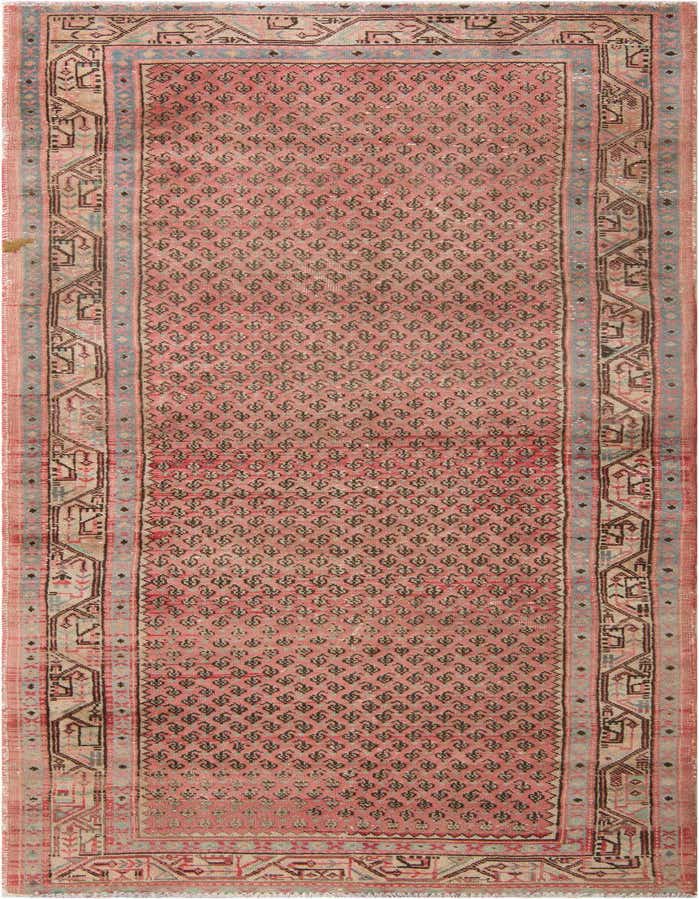 Primary image 3' 6 x 10'  Hand Knotted Ultra Vintage Persian Wool Runner Rug