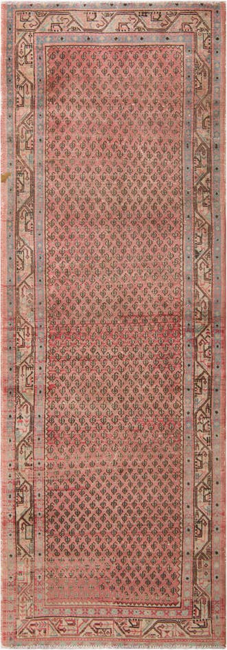 Detail image of 3' 6 x 10' Hand Knotted Ultra Vintage Persian Wool Runner Rug
