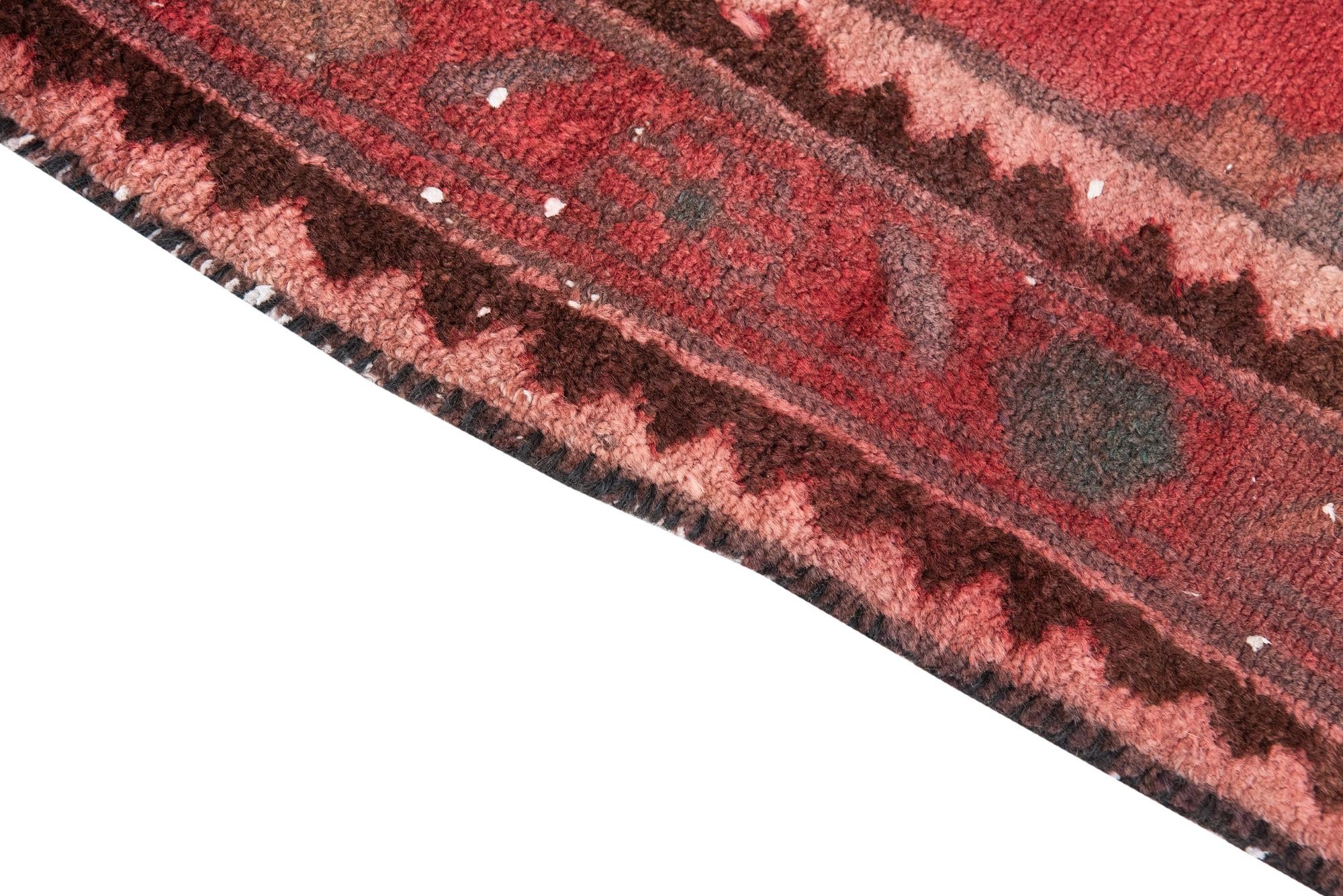 3' 4 x 9' 7 Hand Knotted Ultra Vintage Persian Wool Runner Rug