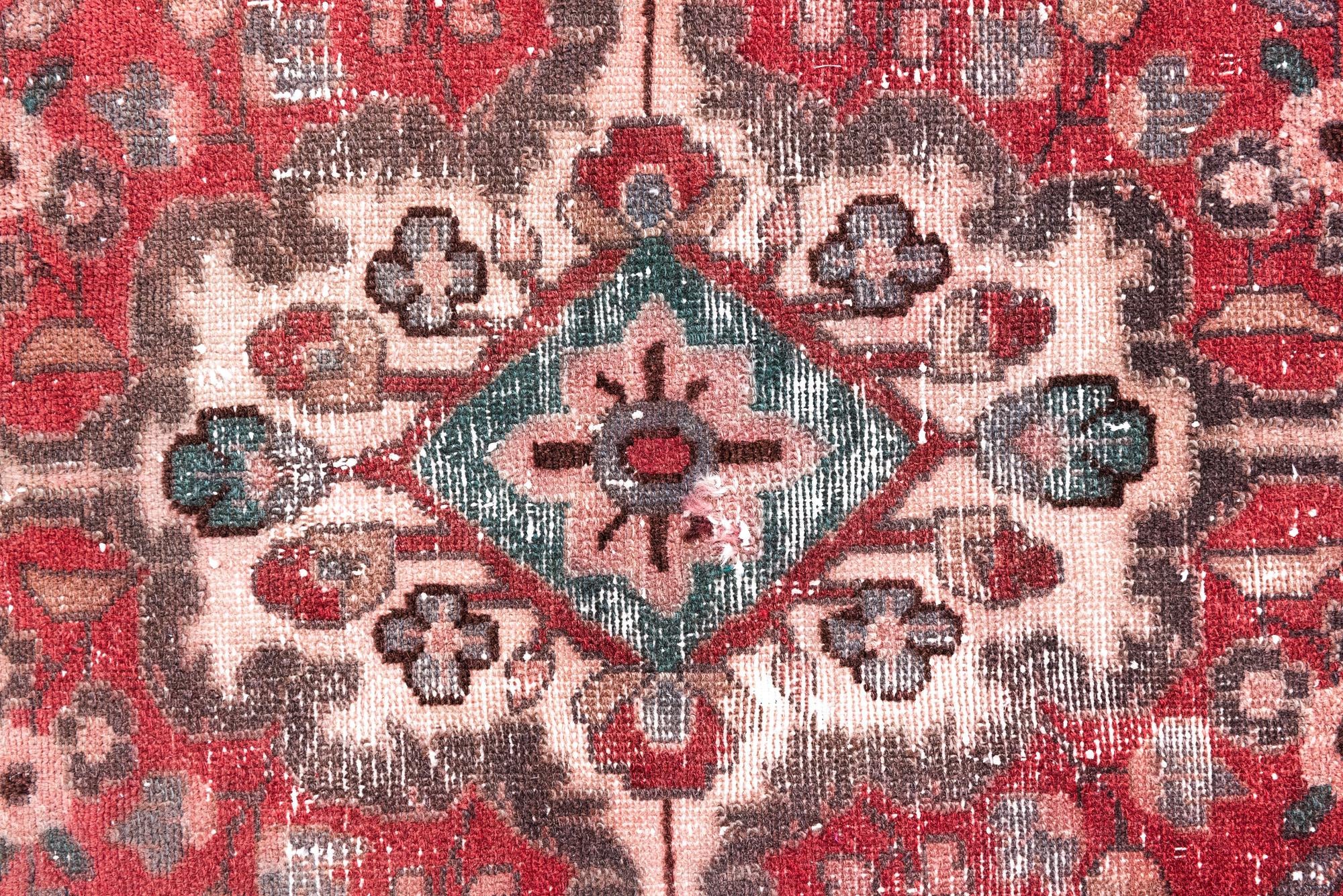 3' 4 x 9' 7 Hand Knotted Ultra Vintage Persian Wool Runner Rug