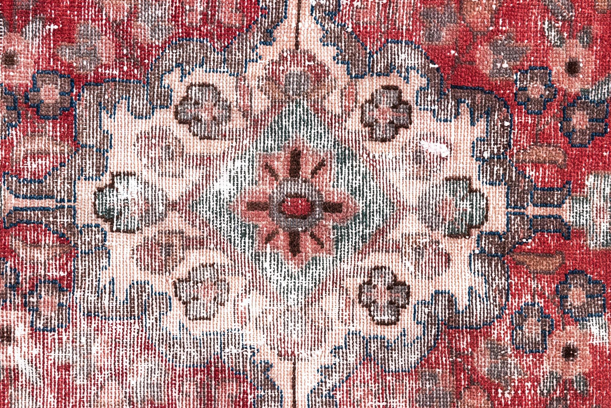 3' 4 x 9' 7 Hand Knotted Ultra Vintage Persian Wool Runner Rug