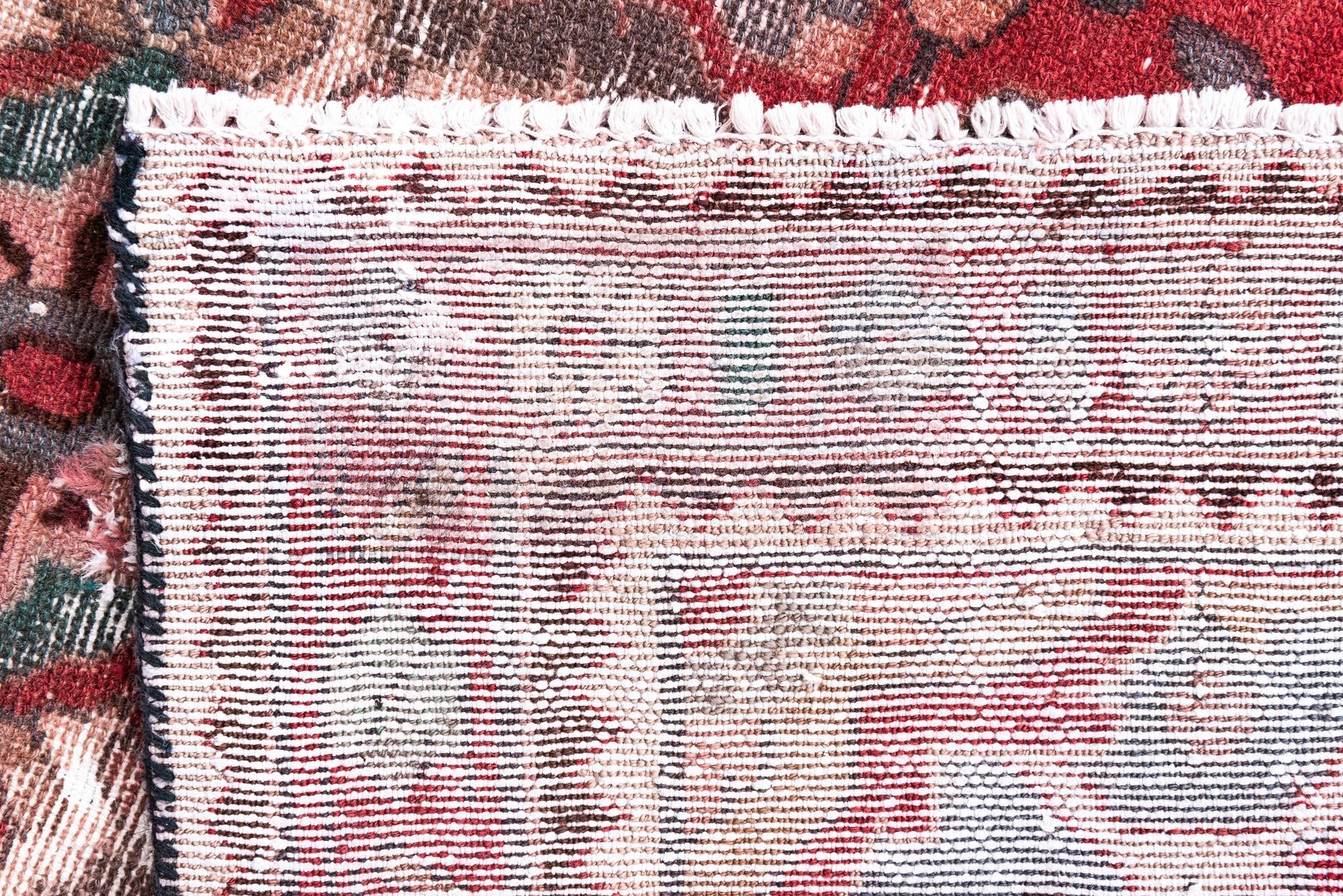 3' 4 x 9' 7 Hand Knotted Ultra Vintage Persian Wool Runner Rug