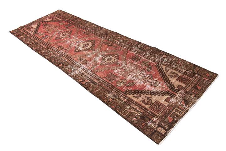 3' x 9' 2 Hand Knotted Ultra Vintage Persian Wool Runner Rug