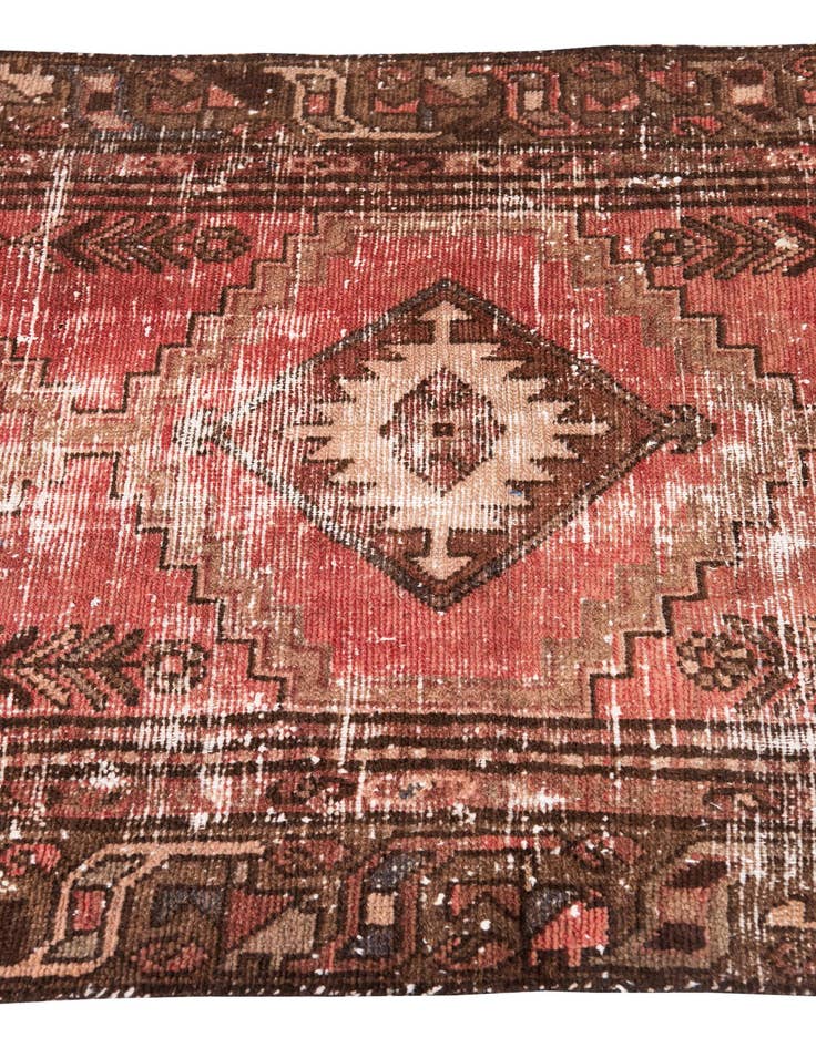 Detail image of 3' x 9' 2  Hand Knotted Ultra Vintage Persian Wool Runner Rug