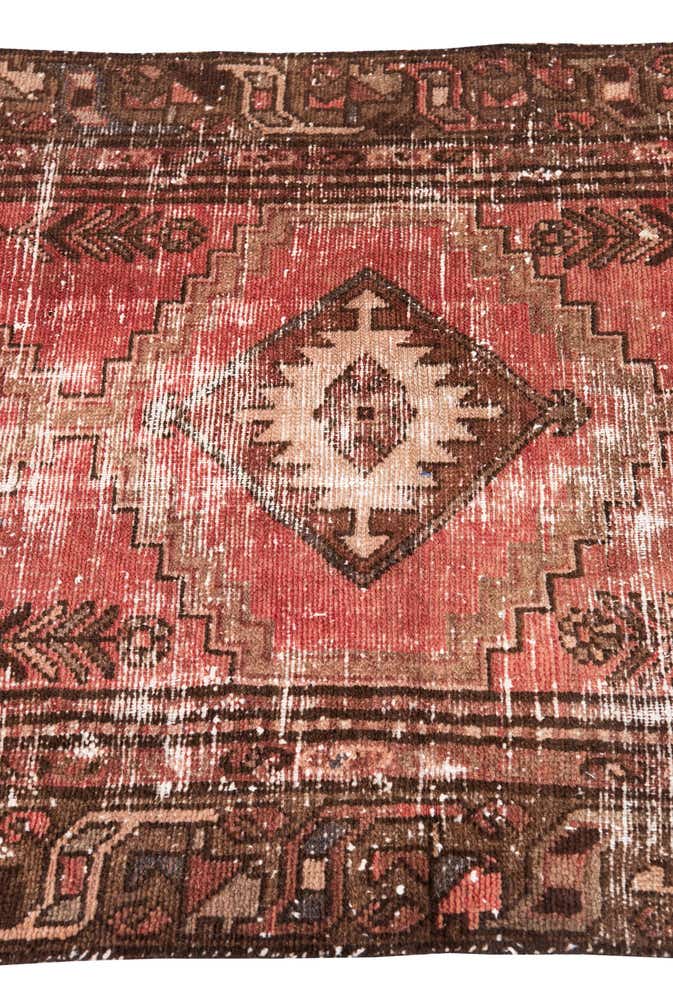 3' x 9' 2 Hand Knotted Ultra Vintage Persian Wool Runner Rug
