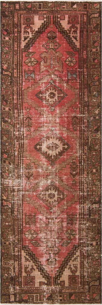 3' x 9' 2 Hand Knotted Ultra Vintage Persian Wool Runner Rug