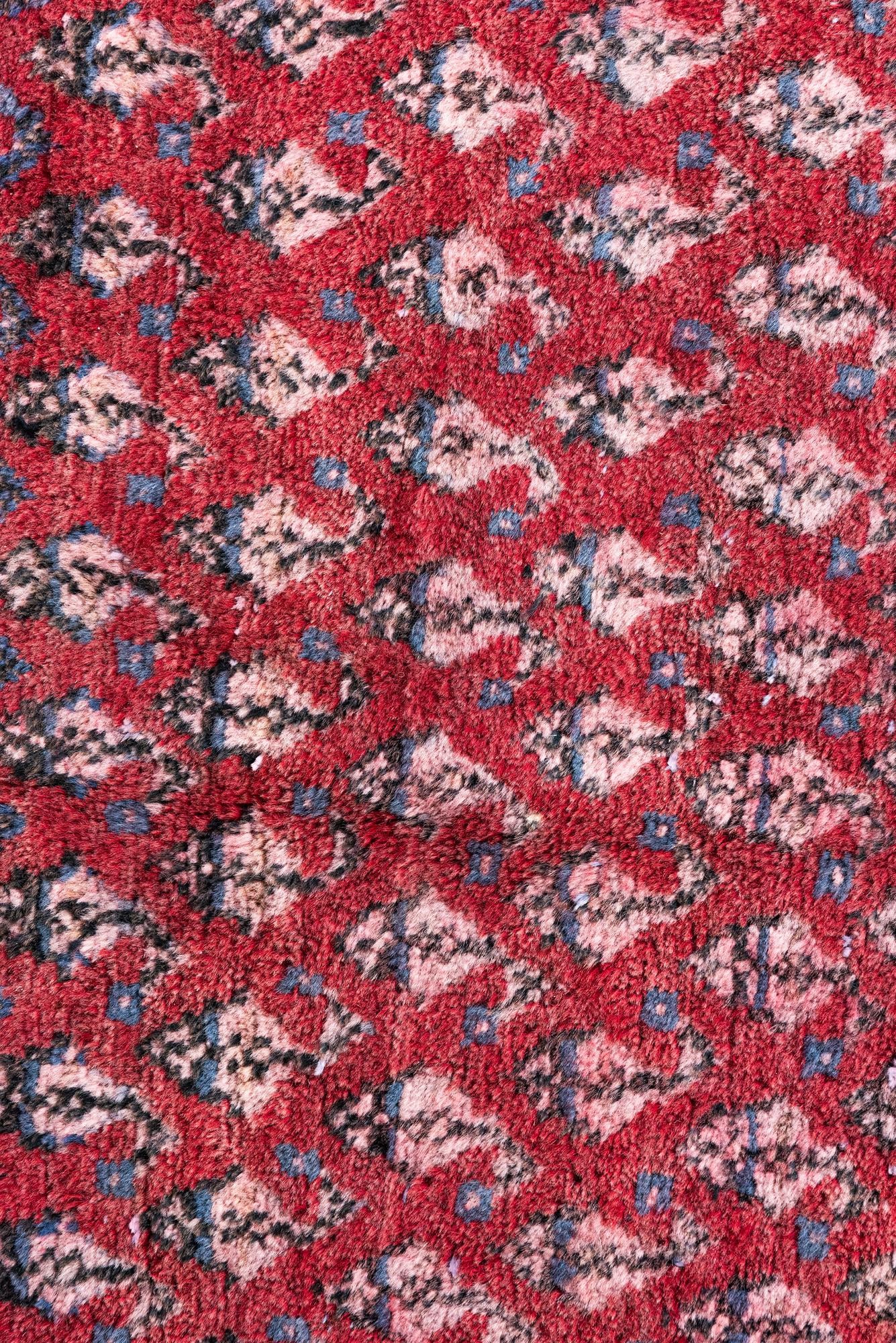 3' 10 x 9' 6 Hand Knotted Ultra Vintage Persian Wool Runner Rug